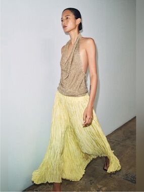 ZARA PLEATED LONG SKIRT